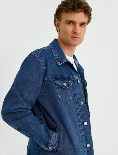 Veste en jean bleu délavé moyen - Usolo Outfitters-KOTON