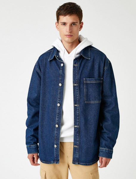 ジャケット・アウター denim over shirt jacket(unisex)/indigo denim-overshirt-jacket-in-dark