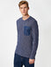 Denim Pocket Long Sleeve TShirt in Indigo - Usolo Outfitters-KOTON