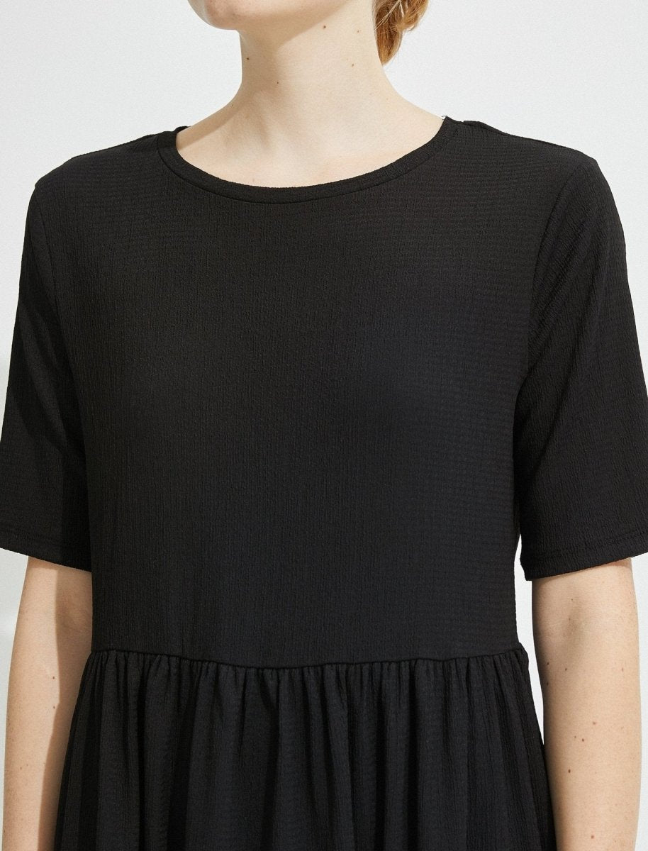 Drop Waist Swing Dress in Black Drop Waist Swing Dress in Black