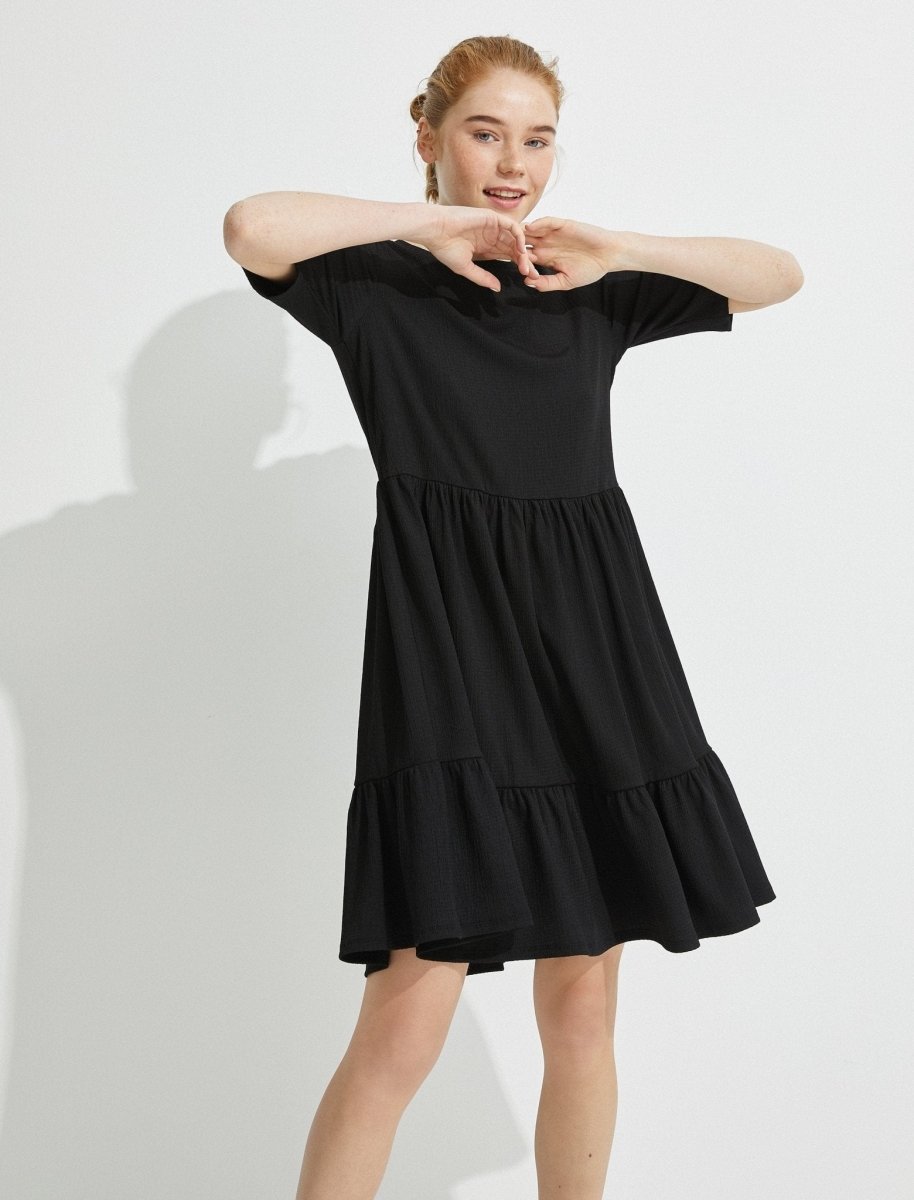 Drop Waist Swing Dress in Black Drop Waist Swing Dress in Black