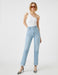 Elastic High Rise Mom Jeans in Light Wash - Usolo Outfitters-KOTON