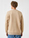 Embroidered Oversize Crew Neck Sweatshirt in Beige - Usolo Outfitters-KOTON
