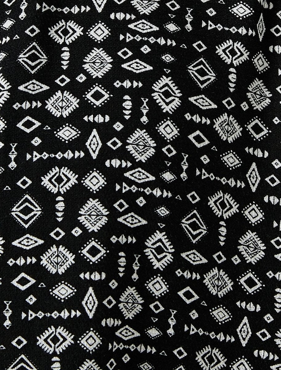 Ethnic Geometric Shirt in Black - Usolo Outfitters-KOTON