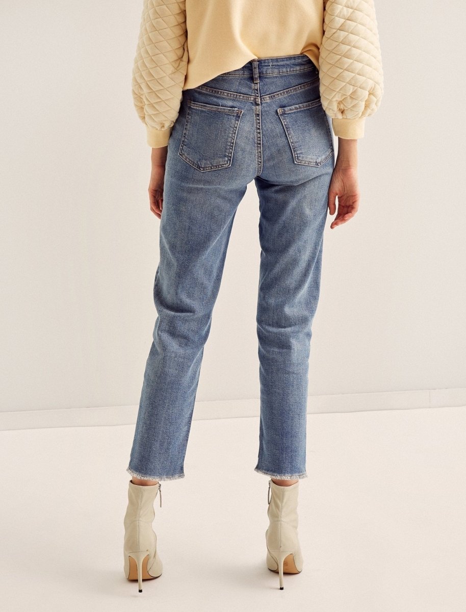 Eve Straight Ankle Jeans in Blue Wash - Usolo Outfitters-KOTON