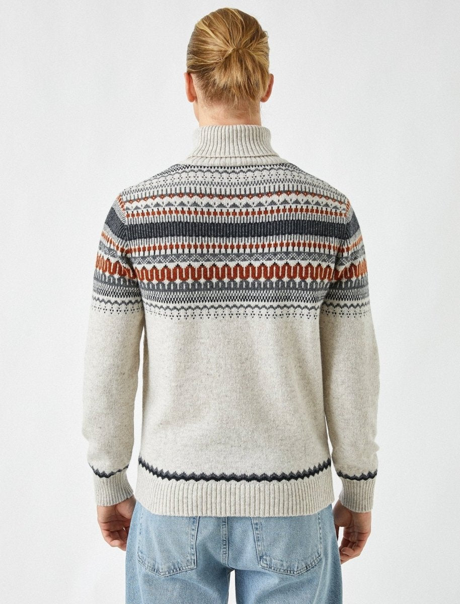Fair Island Turtle Neck Sweater in Sand - Usolo Outfitters-KOTON