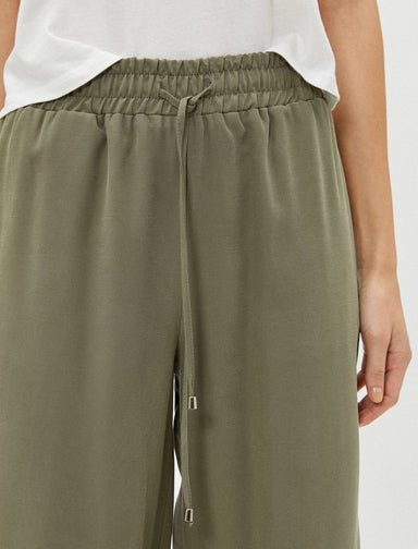 Flared Pull On Pants in Olive - Usolo Outfitters-KOTON