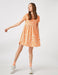 Mini robe t-shirt à fleurs en orange - Usolo Outfitters-KOTON