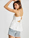 Flowy Tiered Cami Top in White - Usolo Outfitters-KOTON