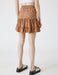 Frilled Mini Skirt in Mocha - Usolo Outfitters-KOTON