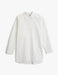 Chemise en popeline boutonnée avec détail sur le devant en blanc - Usolo Outfitters-KOTON