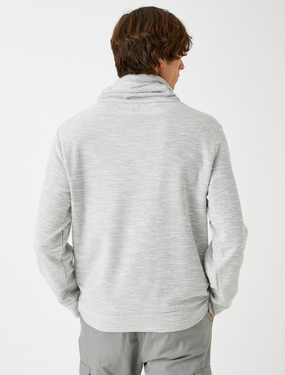 Funnel Neck Sweatshirt in Grey - Usolo Outfitters-KOTON