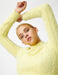 Fuzzy Crew Neck Sweater in Yellow - Usolo Outfitters-KOTON