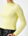 Fuzzy Crew Neck Sweater in Yellow - Usolo Outfitters-KOTON
