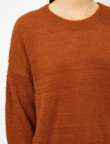 Fuzzy Oversize Sweater in Terracotta - Usolo Outfitters-KOTON