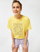 Graphic Relaxed T-Shirt in Yellow - Usolo Outfitters-KOTON