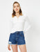 Half Zip Mock Neck Sweatshirt in White - Usolo Outfitters-KOTON