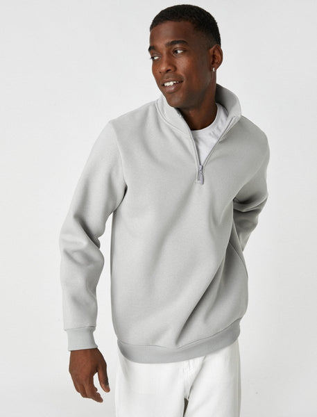 A*.様 90s 1997AW STONE  Half-Zip Kn half-zip-sweatshirt-in-grey-