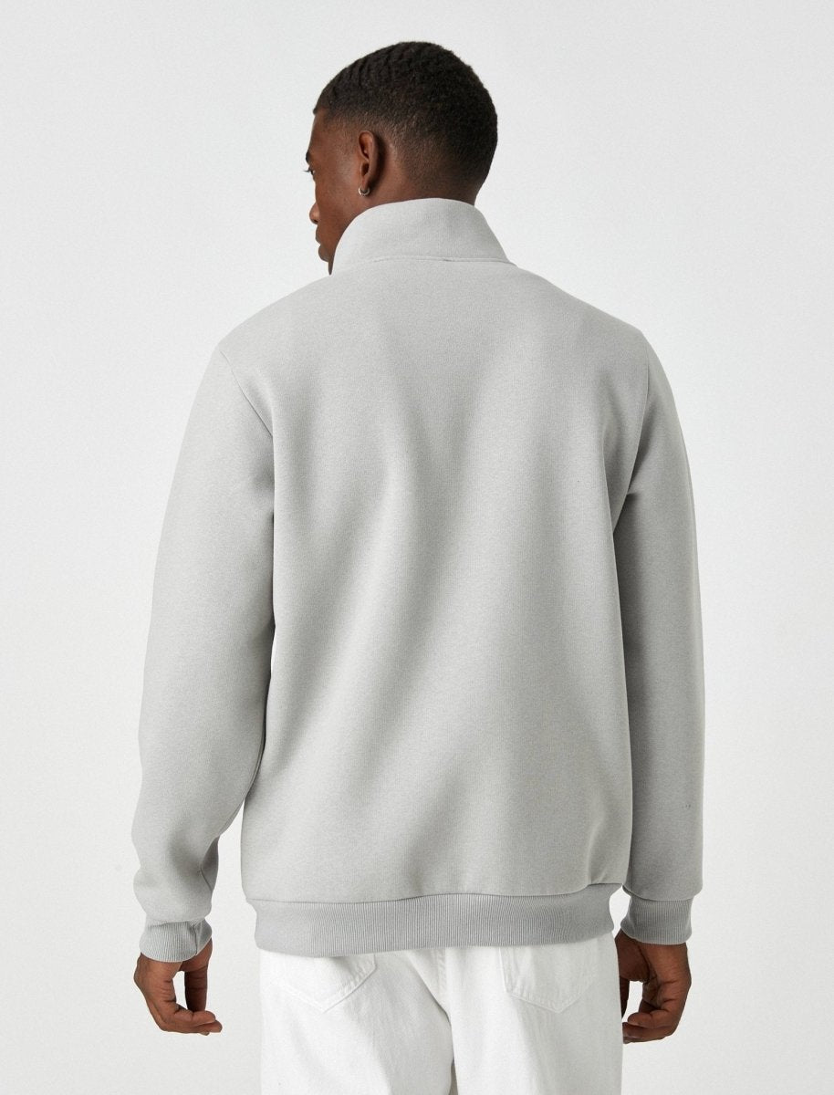 Half Zip Sweatshirt in Grey - Usolo Outfitters-KOTON