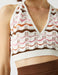 Halter Neck Crochet Top in White - Usolo Outfitters-KOTON