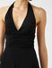 Halter Neck Ruched Romper in Black - Usolo Outfitters-KOTON