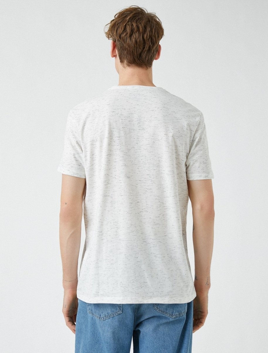 Heathered Crew Neck T-shirt in Light Grey - Usolo Outfitters-KOTON