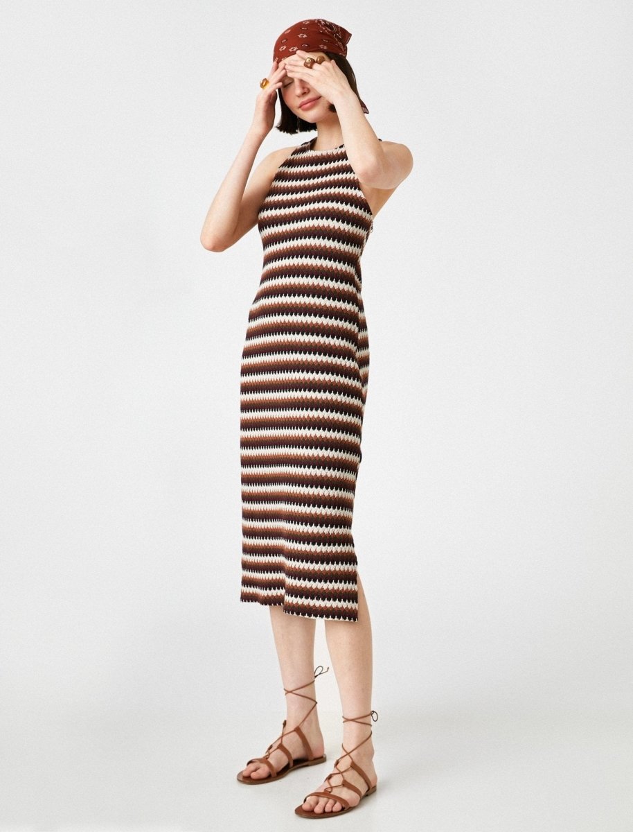 sour cream salad dressing mayonnaise High Neck Crochet Dress in Multi Stripe