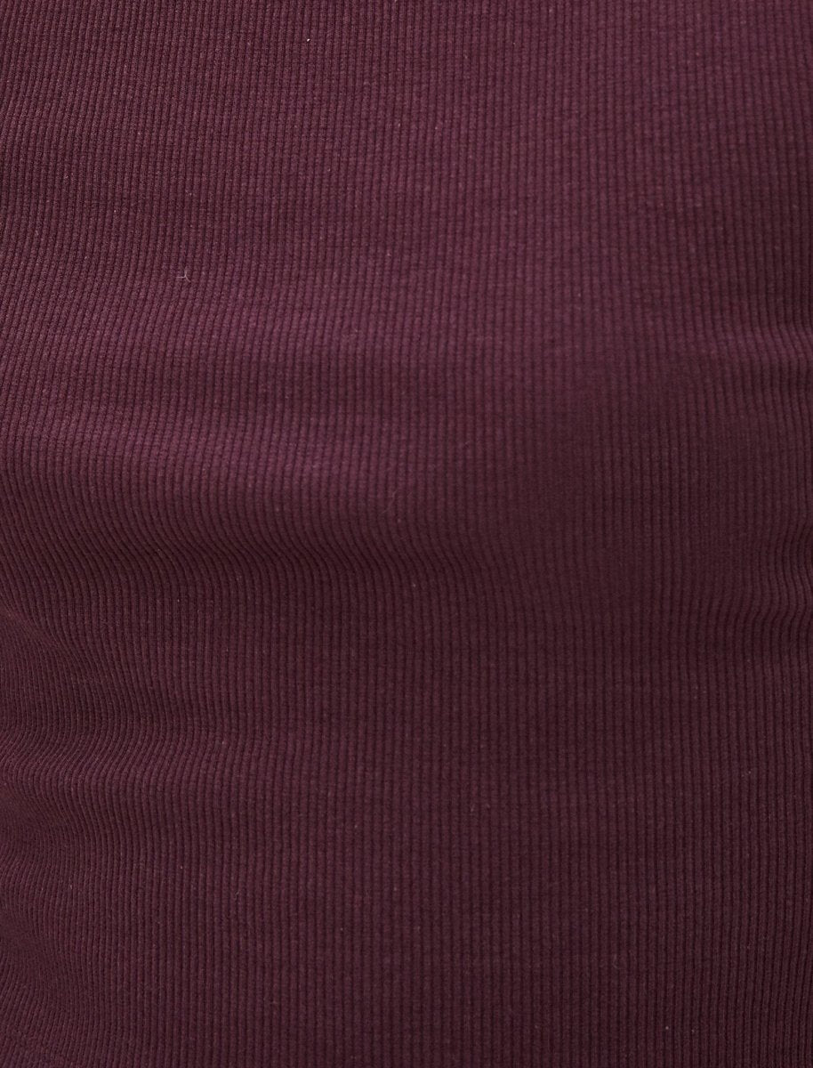 High Neck Crop Tank in Merlot - Usolo Outfitters-KOTON