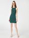 Mini robe débardeur à col haut à rayures vertes - Usolo Outfitters-KOTON