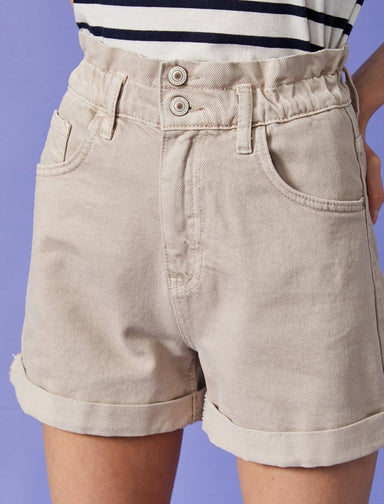 High Rise 4" Paperbag Shorts in Sand - Usolo Outfitters-KOTON