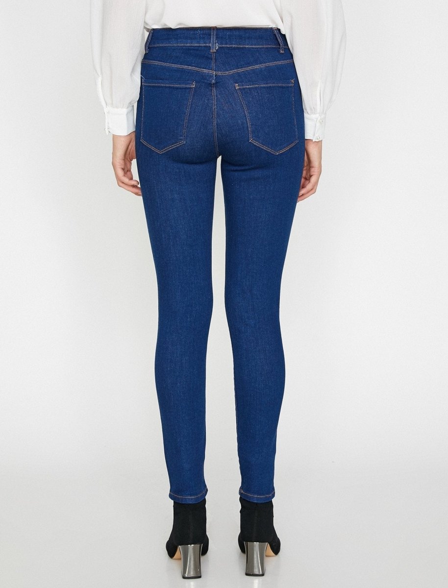 High-Rise Carmen Jeans in Dark Blue - Usolo Outfitters-KOTON