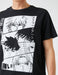 Japanese Anime Faces Graphic T-shirt in Black - Usolo Outfitters-KOTON
