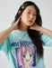 Japanese Oversize Anime Girl T-shirt in Blue - Usolo Outfitters-KOTON