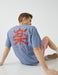 Japanese Slogan Graphic T-shirt in Indigo - Usolo Outfitters-KOTON