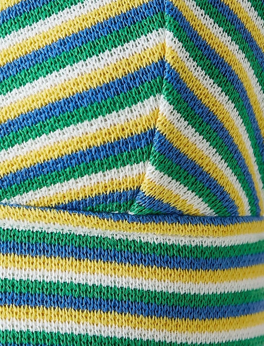 Knit Crop Bralette Top in Green Stripe - Usolo Outfitters-KOTON