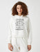 Le Soleil Crop Hoodie in White - Usolo Outfitters-KOTON