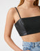 Leather Bra Top in Black - Usolo Outfitters-KOTON