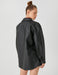 Leather Oversized Shirt Jacket in Black - Usolo Outfitters-KOTON