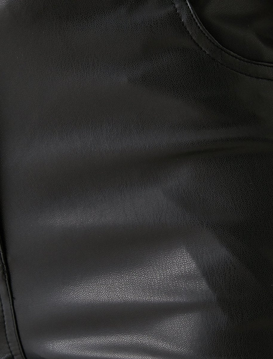 Leather Straight Leg Pants - Usolo Outfitters-KOTON