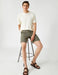 Linen Blend 9'' Shorts in Olive - Usolo Outfitters-KOTON