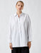 Chemise longue oversize boutonnée en popeline blanche - Usolo Outfitters-KOTON
