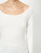 Long Sleeve Scoop Neck Tshirt in White - Usolo Outfitters-KOTON