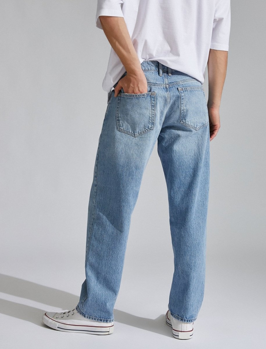 Loose Fit Jean Pants in Light Blue - Usolo Outfitters-KOTON