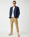 Men's Linen Blazer Slim Fit Blue - Usolo Outfitters-KOTON