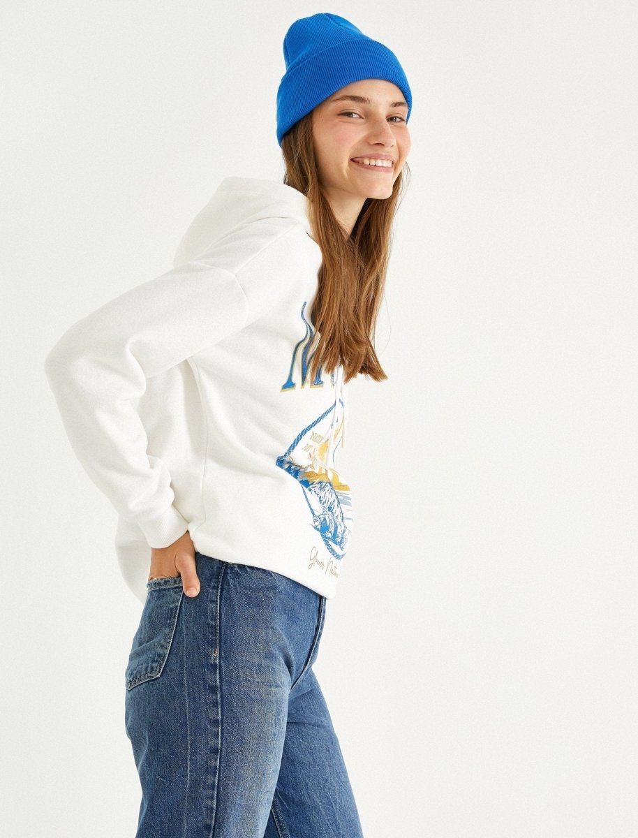 Montana Hooded Sweatshirt in White - Usolo Outfitters-KOTON