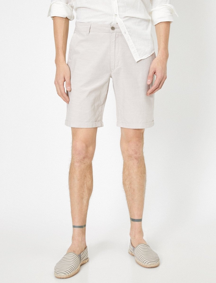 Natural Look Chino Shorts in Sand - Usolo Outfitters-KOTON