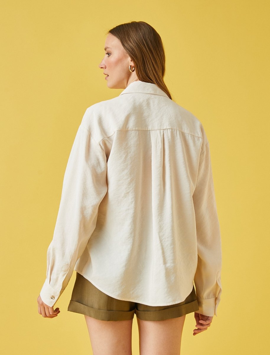 Oversize Blouse Button Up - Usolo Outfitters-KOTON