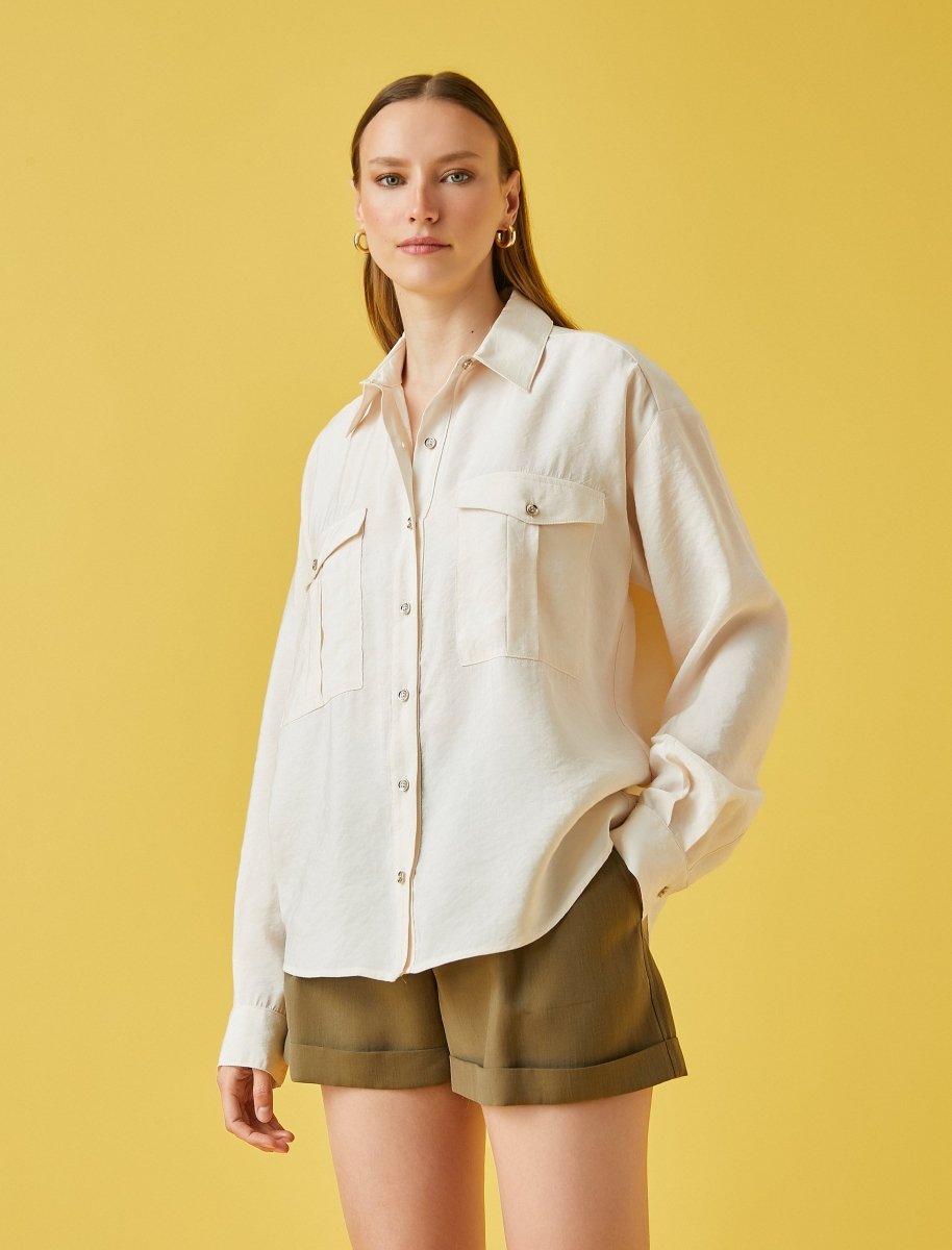 Oversize Blouse Button Up - Usolo Outfitters-KOTON