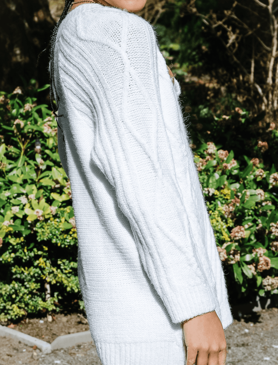 Oversize Button-Front Cardigan in White - Usolo Outfitters-KOTON