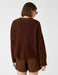 Oversize Crop Cardigan in Brown - Usolo Outfitters-KOTON